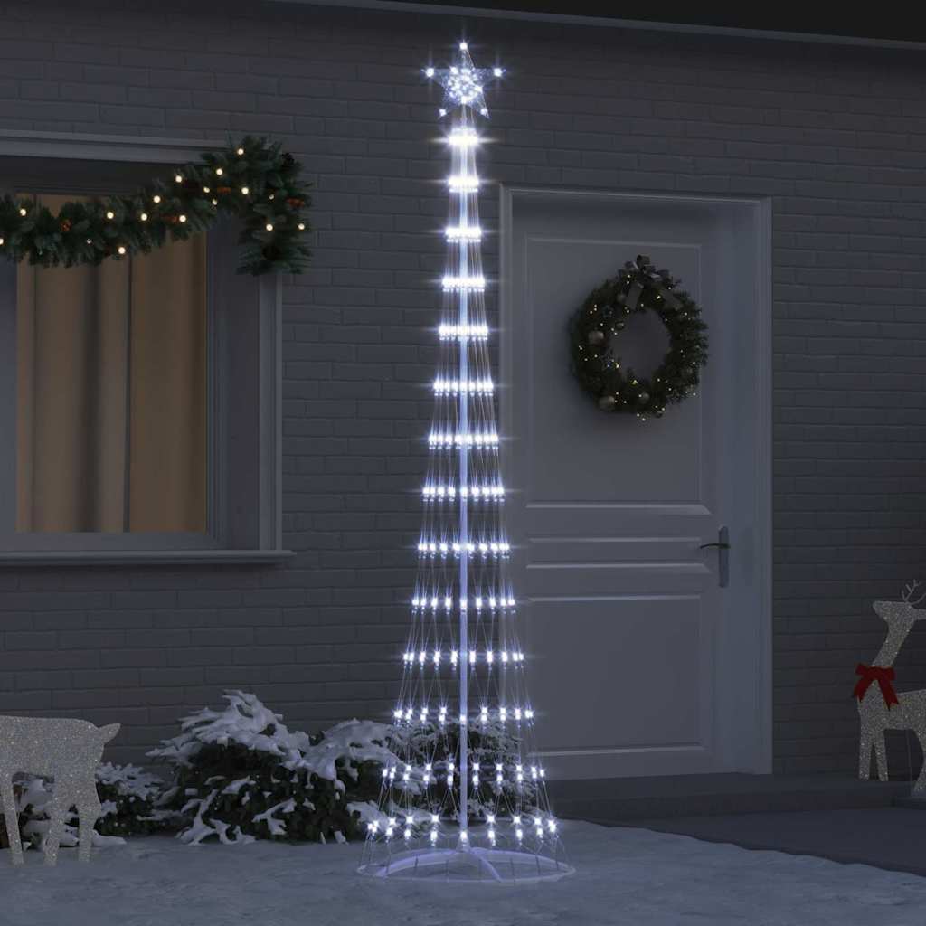 LED Christmas Tree with Stand Cool White 70 x 70 x 250 cm Metal